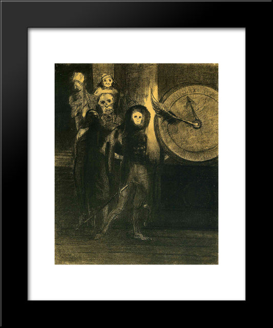 The Mask Of The Red Death 20x24 Black Modern Wood Framed Art Print Poster by Redon, Odilon