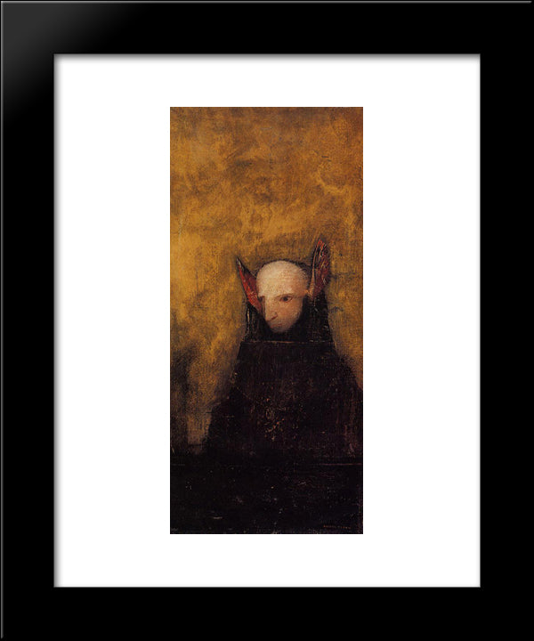 The Monster 20x24 Black Modern Wood Framed Art Print Poster by Redon, Odilon