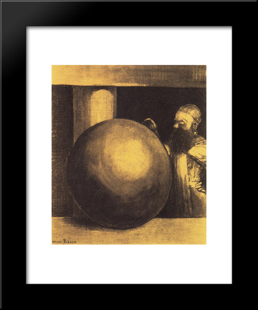The Prisoner (Boulet) 20x24 Black Modern Wood Framed Art Print Poster by Redon, Odilon