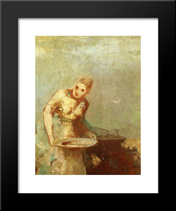 The Servant 20x24 Black Modern Wood Framed Art Print Poster by Redon, Odilon