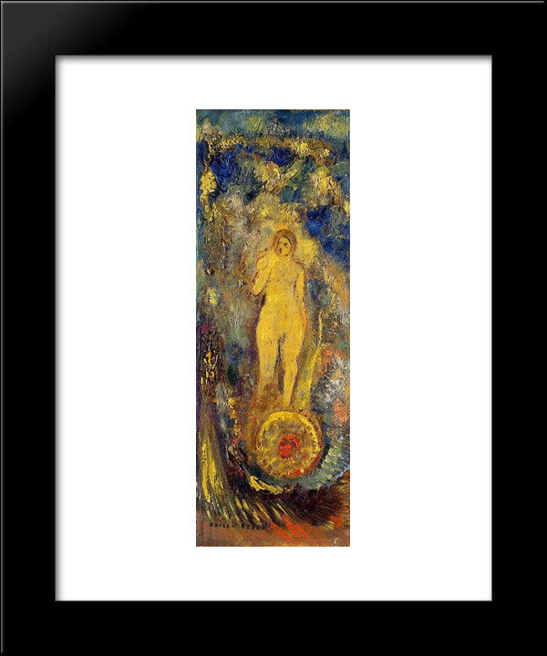 The Wheel Of Fortune 20x24 Black Modern Wood Framed Art Print Poster by Redon, Odilon