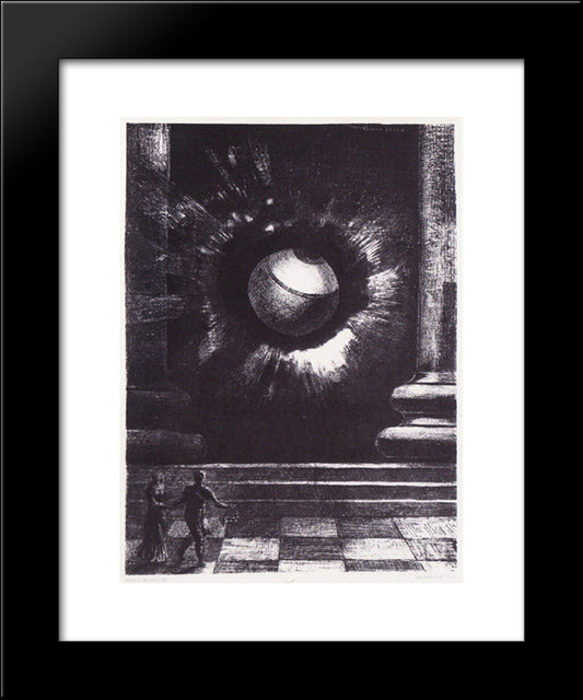 Vision 20x24 Black Modern Wood Framed Art Print Poster by Redon, Odilon