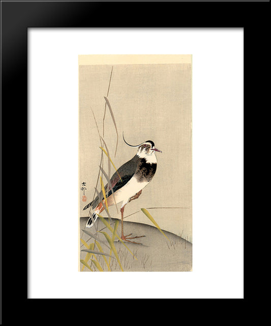 Wagtail 20x24 Black Modern Wood Framed Art Print Poster by Koson, Ohara