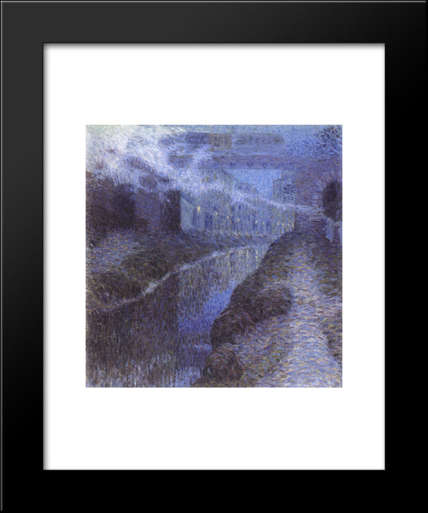 A Bridge 20x24 Black Modern Wood Framed Art Print Poster by Bogomazov, Oleksandr