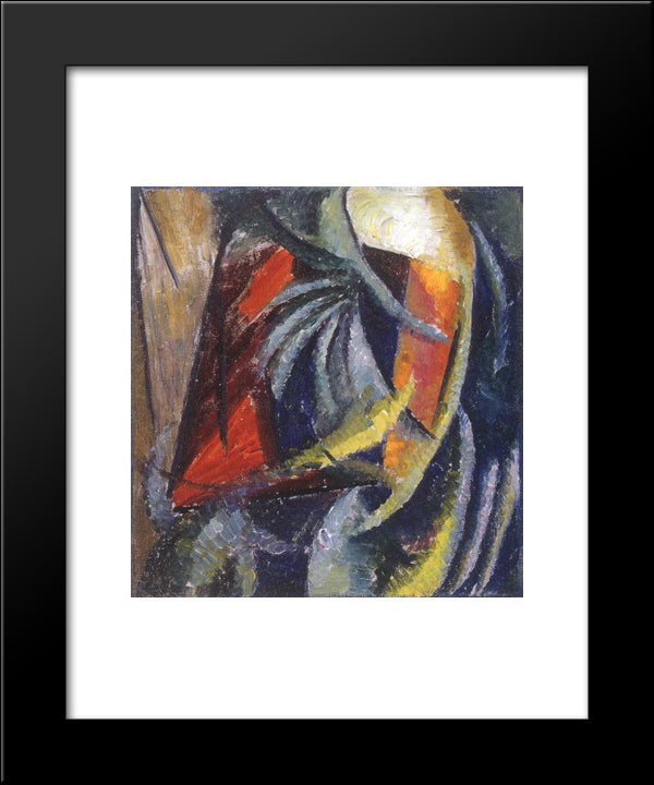 Abstract Composition 20x24 Black Modern Wood Framed Art Print Poster by Bogomazov, Oleksandr