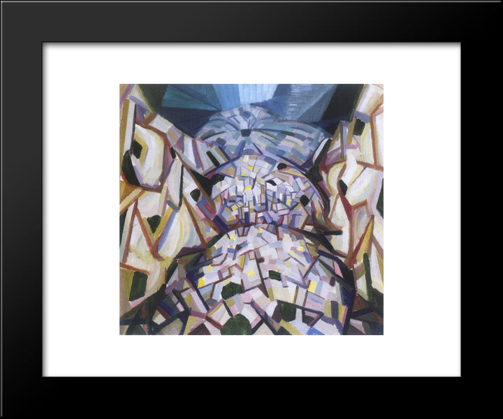 Abstract Landscape 20x24 Black Modern Wood Framed Art Print Poster by Bogomazov, Oleksandr
