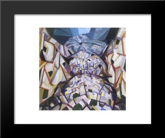 Abstract Landscape 20x24 Black Modern Wood Framed Art Print Poster by Bogomazov, Oleksandr