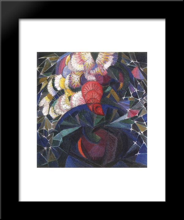 Bouquet Of Flowers 20x24 Black Modern Wood Framed Art Print Poster by Bogomazov, Oleksandr