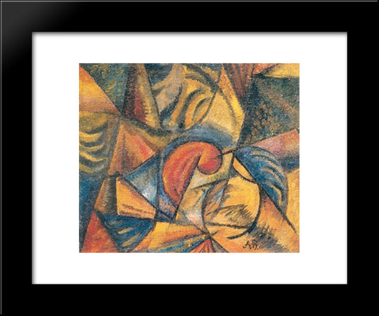 Objectless Composistion 20x24 Black Modern Wood Framed Art Print Poster by Bogomazov, Oleksandr