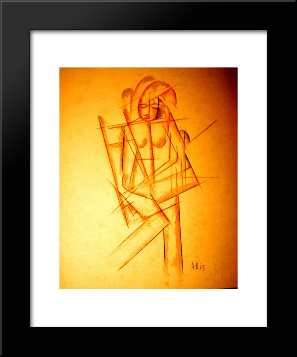 Portrait 20x24 Black Modern Wood Framed Art Print Poster by Bogomazov, Oleksandr