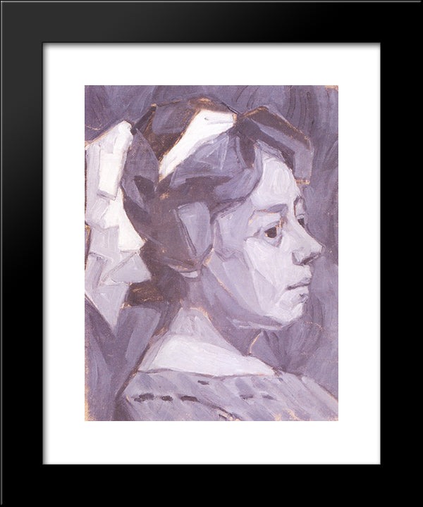 Portrait Of Wife 20x24 Black Modern Wood Framed Art Print Poster by Bogomazov, Oleksandr