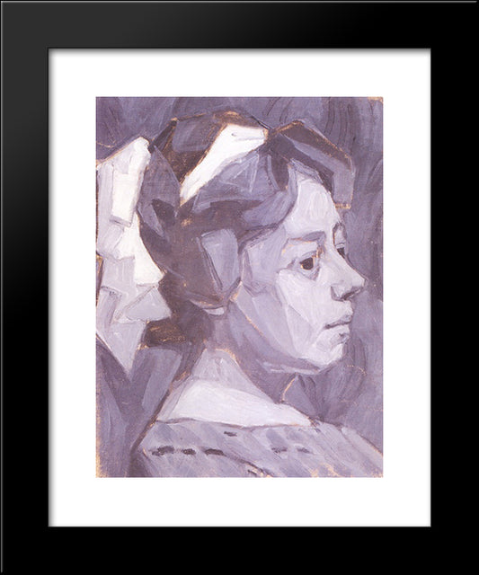 Portrait Of Wife 20x24 Black Modern Wood Framed Art Print Poster by Bogomazov, Oleksandr