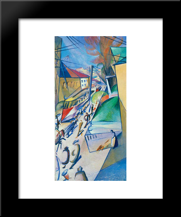 Tram 20x24 Black Modern Wood Framed Art Print Poster by Bogomazov, Oleksandr