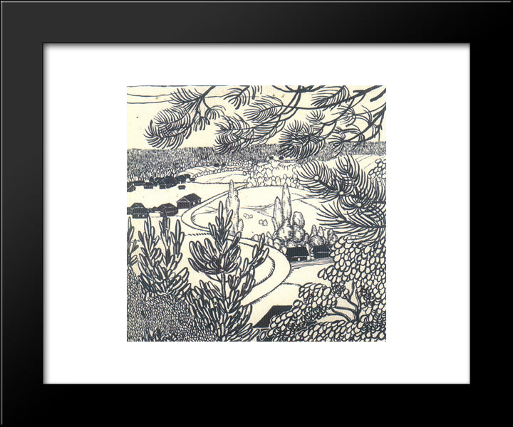 White Night. Finland. 20x24 Black Modern Wood Framed Art Print Poster by Bogomazov, Oleksandr