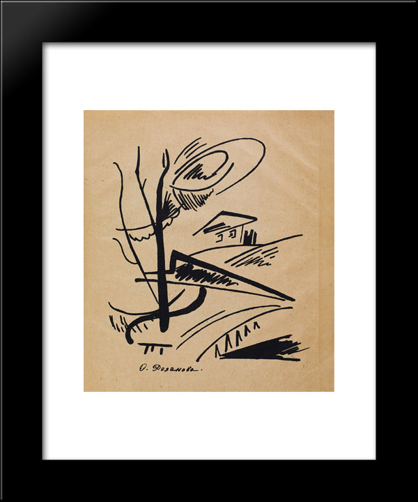 Magazine Souz Molodyozhi [Union Of Youth] 20x24 Black Modern Wood Framed Art Print Poster by Rozanova, Olga