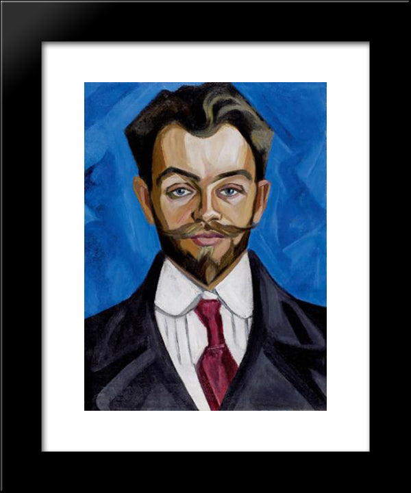 The Portrait Of A.Rozanov 20x24 Black Modern Wood Framed Art Print Poster by Rozanova, Olga