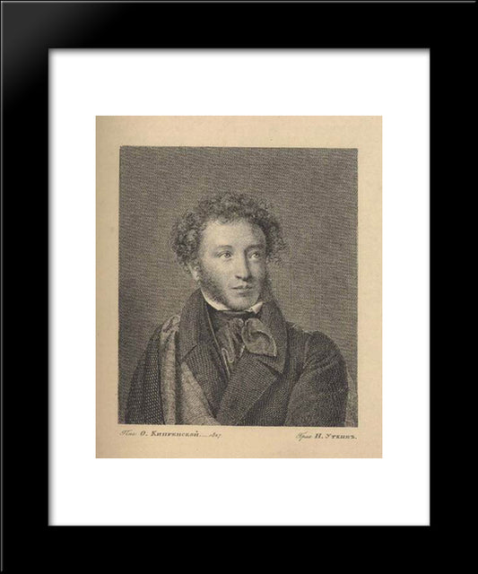 Alexander Pushkin 20x24 Black Modern Wood Framed Art Print Poster by Kiprensky, Orest