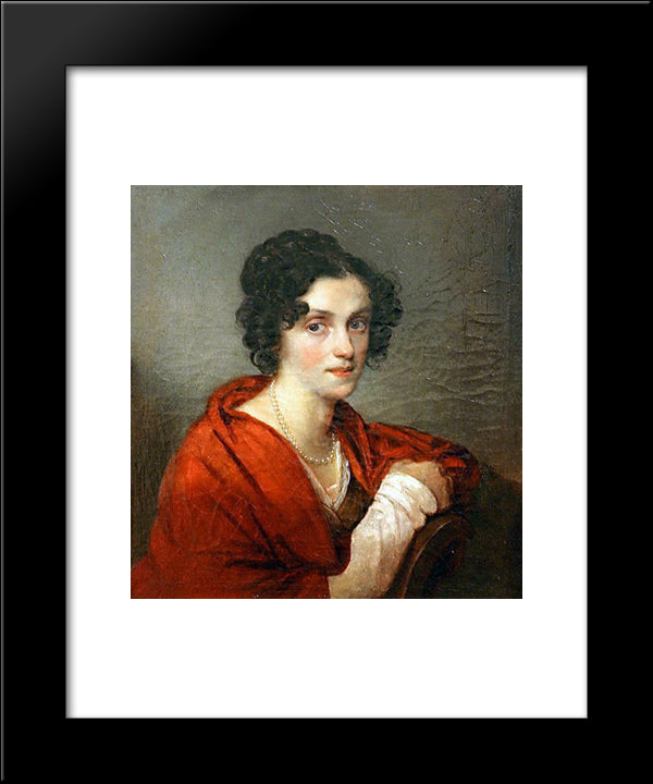 Anna De Sagyur 20x24 Black Modern Wood Framed Art Print Poster by Kiprensky, Orest