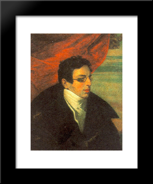 Nikolay Ivanovich Gnedich 20x24 Black Modern Wood Framed Art Print Poster by Kiprensky, Orest