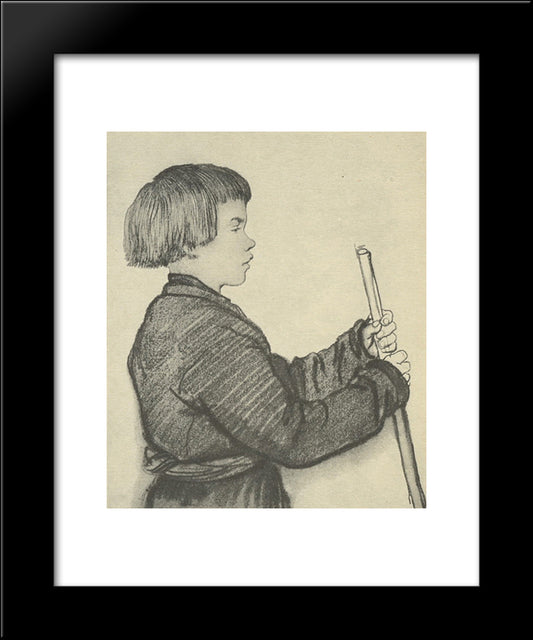 Peasant Boy Moska 20x24 Black Modern Wood Framed Art Print Poster by Kiprensky, Orest