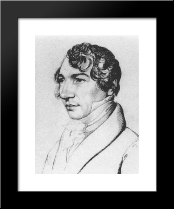 Portrait Of A Man 20x24 Black Modern Wood Framed Art Print Poster by Kiprensky, Orest
