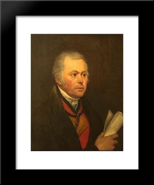 Portrait Of Aleksey Ivanovich Korsakov 20x24 Black Modern Wood Framed Art Print Poster by Kiprensky, Orest