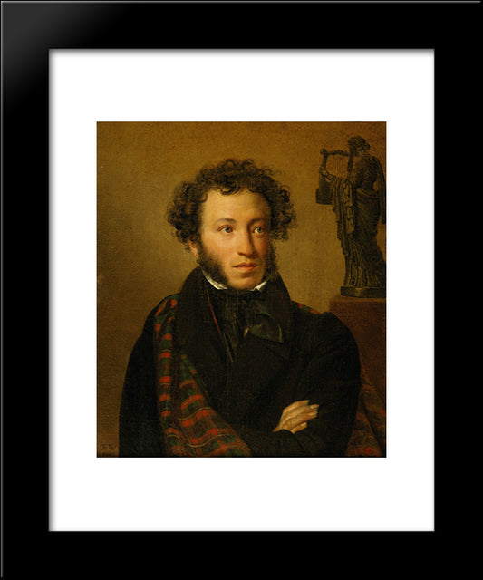 Portrait Of Alexander Pushkin 20x24 Black Modern Wood Framed Art Print Poster by Kiprensky, Orest