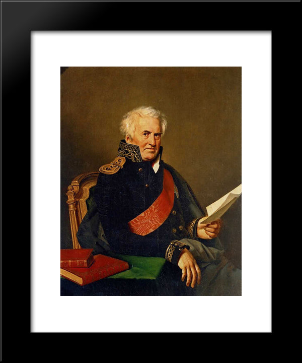 Portrait Of Alexander Shishkov 20x24 Black Modern Wood Framed Art Print Poster by Kiprensky, Orest