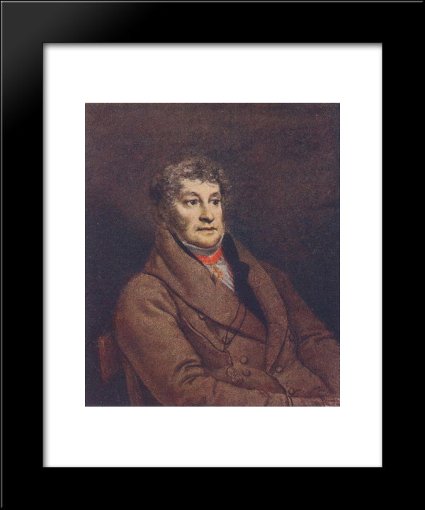 Portrait Of An Unknown Man 20x24 Black Modern Wood Framed Art Print Poster by Kiprensky, Orest