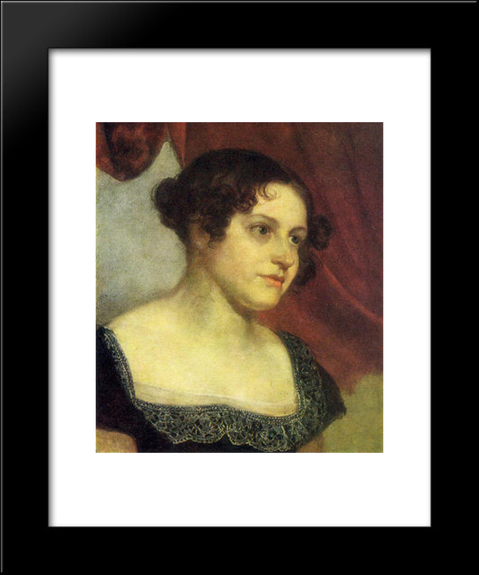 Portrait Of Anna Furman 20x24 Black Modern Wood Framed Art Print Poster by Kiprensky, Orest