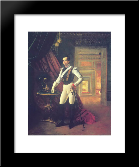 Portrait Of Count Dmitri Nikolaevich Sheremetev 20x24 Black Modern Wood Framed Art Print Poster by Kiprensky, Orest