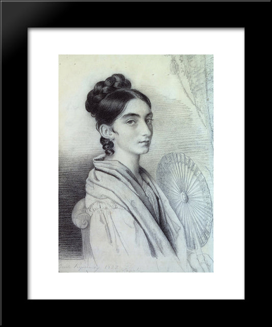 Portrait Of Countess Sophia Alexandrovna Golenischev-Kutuzova 20x24 Black Modern Wood Framed Art Print Poster by Kiprensky, Orest