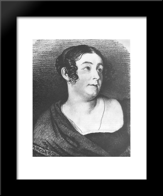 Portrait Of Elizabeth Khitrovo 20x24 Black Modern Wood Framed Art Print Poster by Kiprensky, Orest