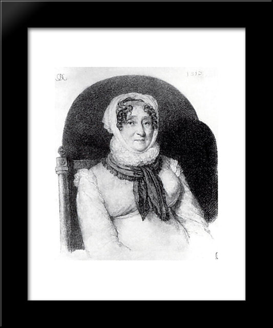 Portrait Of Elizabeth Olenina 20x24 Black Modern Wood Framed Art Print Poster by Kiprensky, Orest