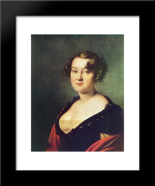 Portrait Of Golitsyna 20x24 Black Modern Wood Framed Art Print Poster by Kiprensky, Orest