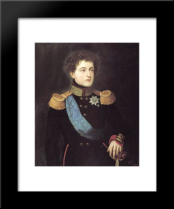 Portrait Of Great Prince Nikolay Pavlovich 20x24 Black Modern Wood Framed Art Print Poster by Kiprensky, Orest