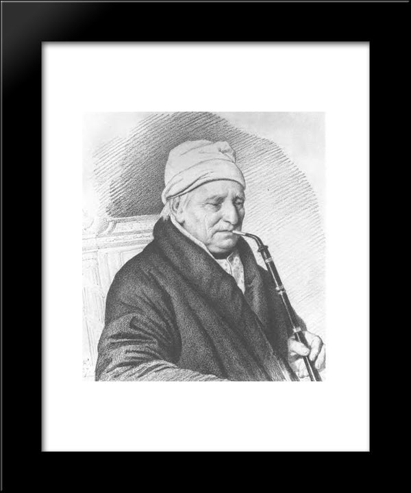 Portrait Of Grigory Grigorievich Kushelev 20x24 Black Modern Wood Framed Art Print Poster by Kiprensky, Orest