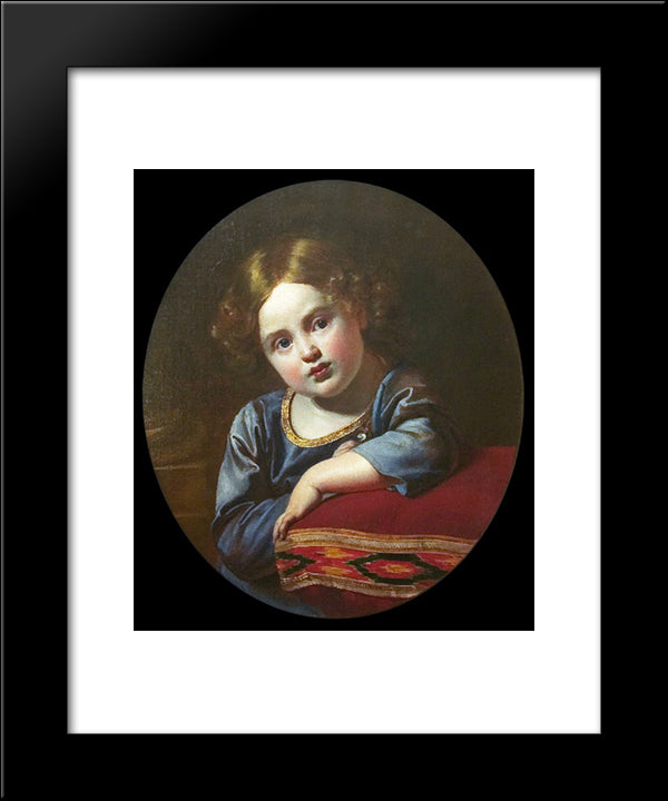 Portrait Of Prince E.G. Gagarin As A Child 20x24 Black Modern Wood Framed Art Print Poster by Kiprensky, Orest