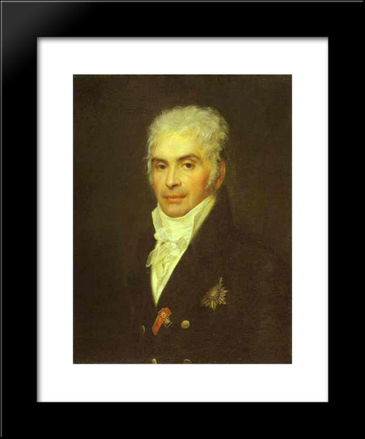 Portrait Of The Prince P. Scherbatov 20x24 Black Modern Wood Framed Art Print Poster by Kiprensky, Orest