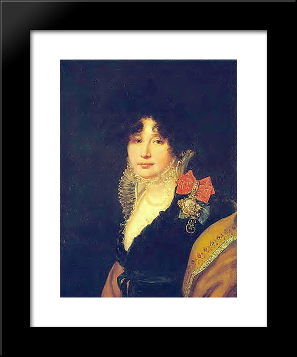 Portrait Of The Princess A. Scherbatova 20x24 Black Modern Wood Framed Art Print Poster by Kiprensky, Orest