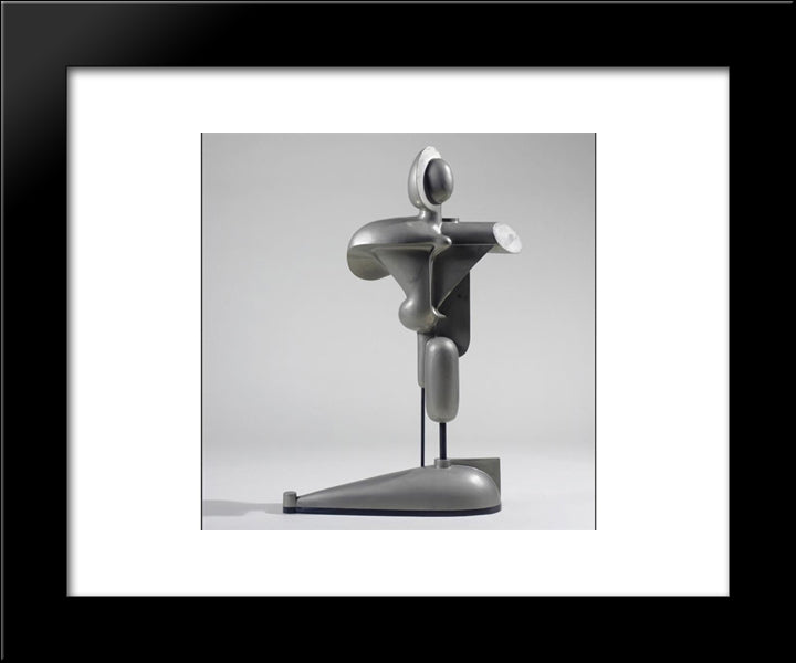 Abstract Figure 20x24 Black Modern Wood Framed Art Print Poster by Schlemmer, Oskar