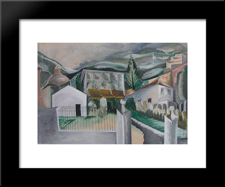 Como 20x24 Black Modern Wood Framed Art Print Poster by Zadkine, Ossip