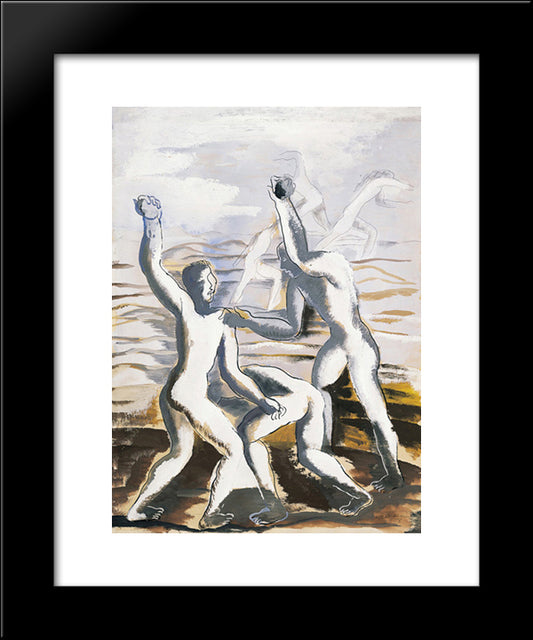 The Fight 20x24 Black Modern Wood Framed Art Print Poster by Zadkine, Ossip
