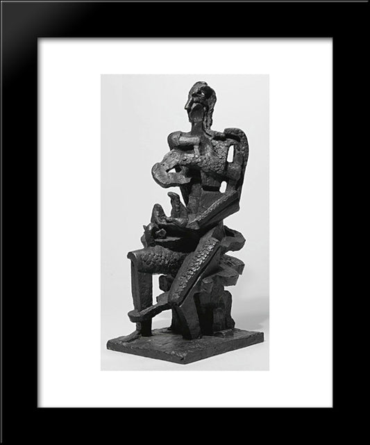 The Messenger 20x24 Black Modern Wood Framed Art Print Poster by Zadkine, Ossip