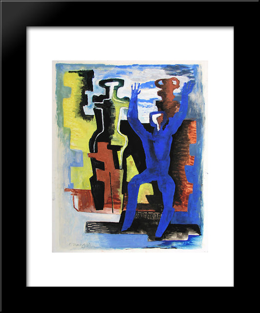 The Messengers Of The Day 20x24 Black Modern Wood Framed Art Print Poster by Zadkine, Ossip