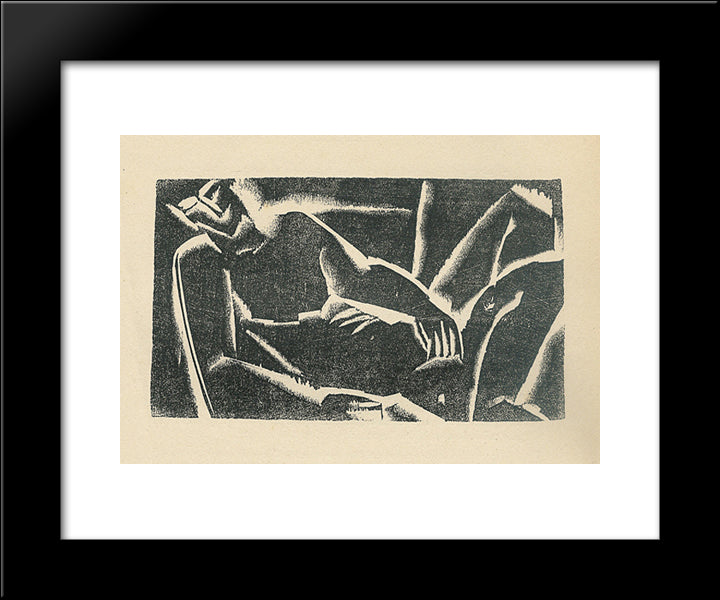 Untitled (The Notebooks Idealistic) 20x24 Black Modern Wood Framed Art Print Poster by Zadkine, Ossip
