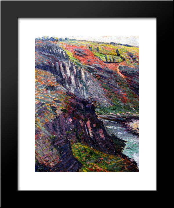 Landscape, Crozant 20x24 Black Modern Wood Framed Art Print Poster by Friesz, Othon