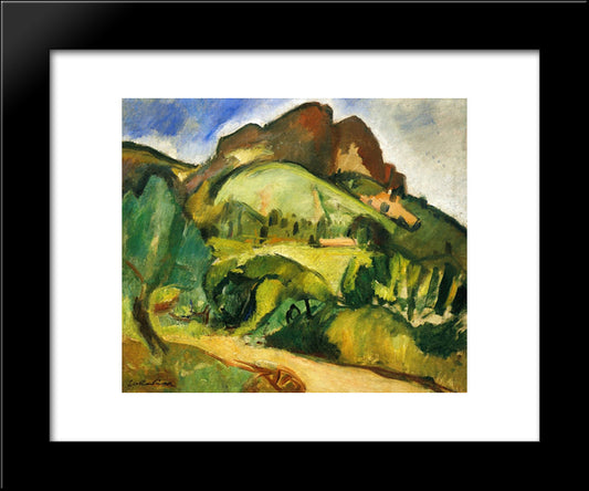 Sainte-Victoire Mountain 20x24 Black Modern Wood Framed Art Print Poster by Friesz, Othon