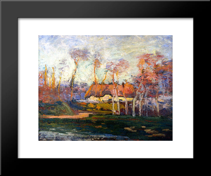 The Cottage 20x24 Black Modern Wood Framed Art Print Poster by Friesz, Othon