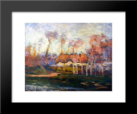 The Cottage 20x24 Black Modern Wood Framed Art Print Poster by Friesz, Othon